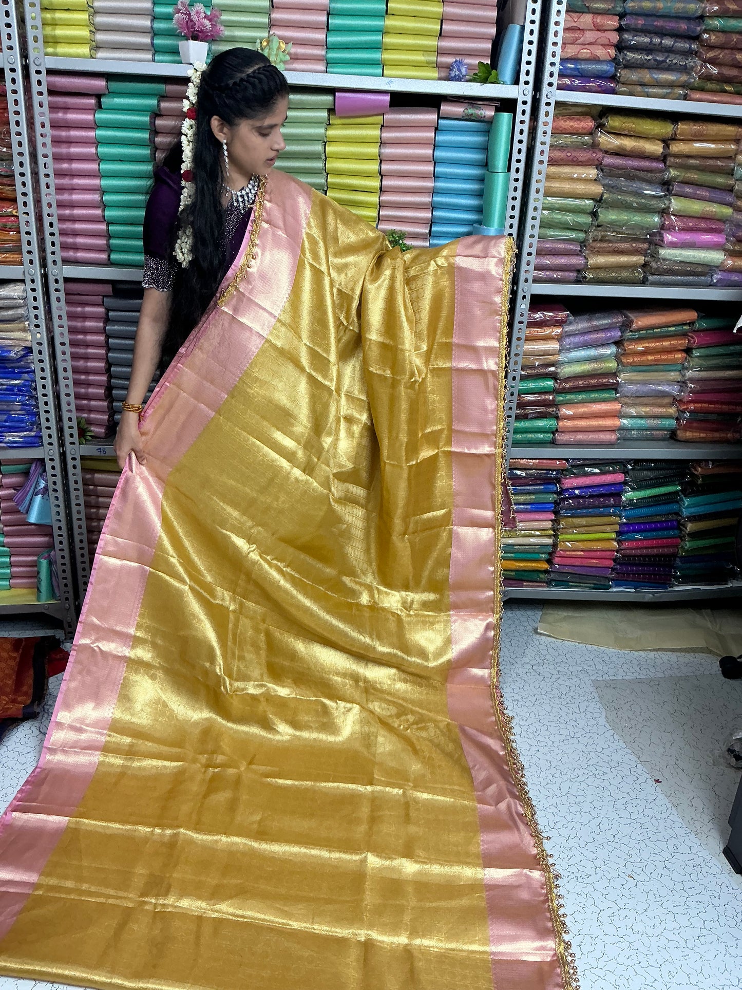 Premium Banarasi tissue silk sarees