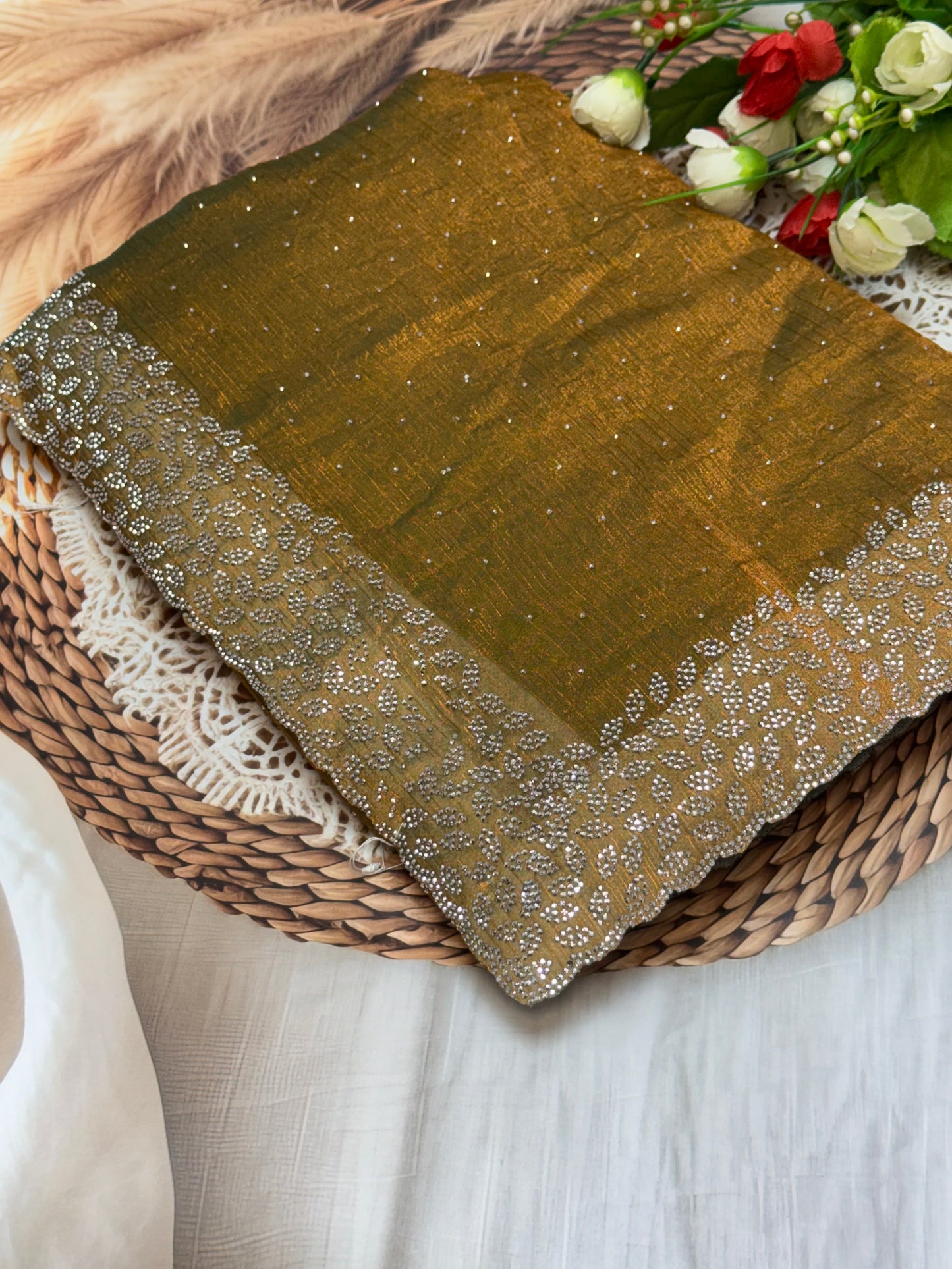 Trending space silk saree