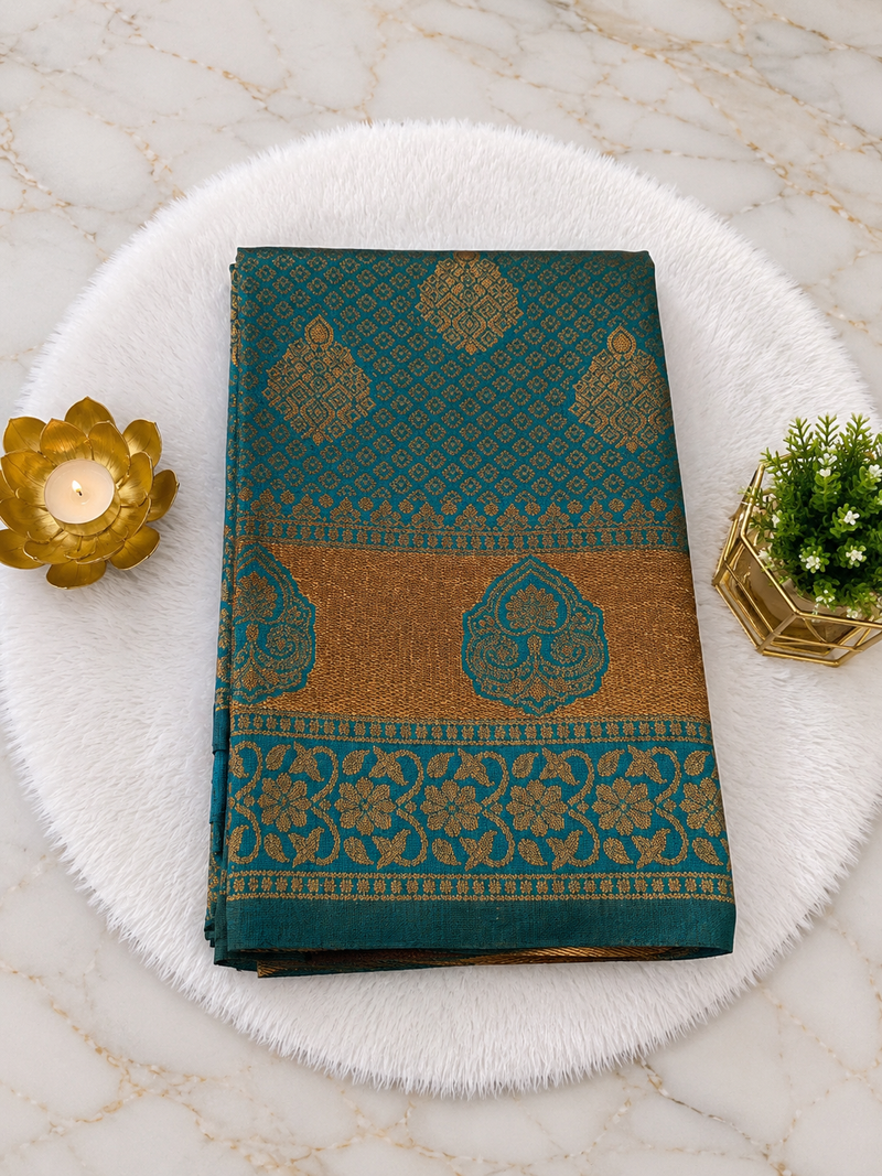 Premium Traditional Zari Woven Silk Saree with Rich Floral Border | ₹350/- | Sri Nandhini Tex