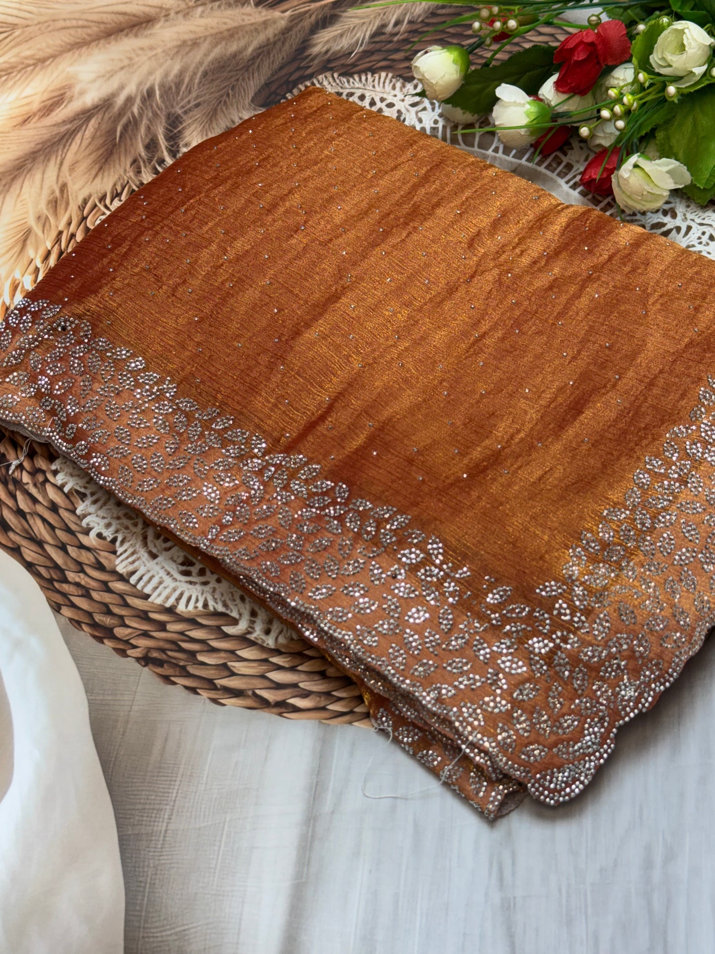 Trending space silk saree