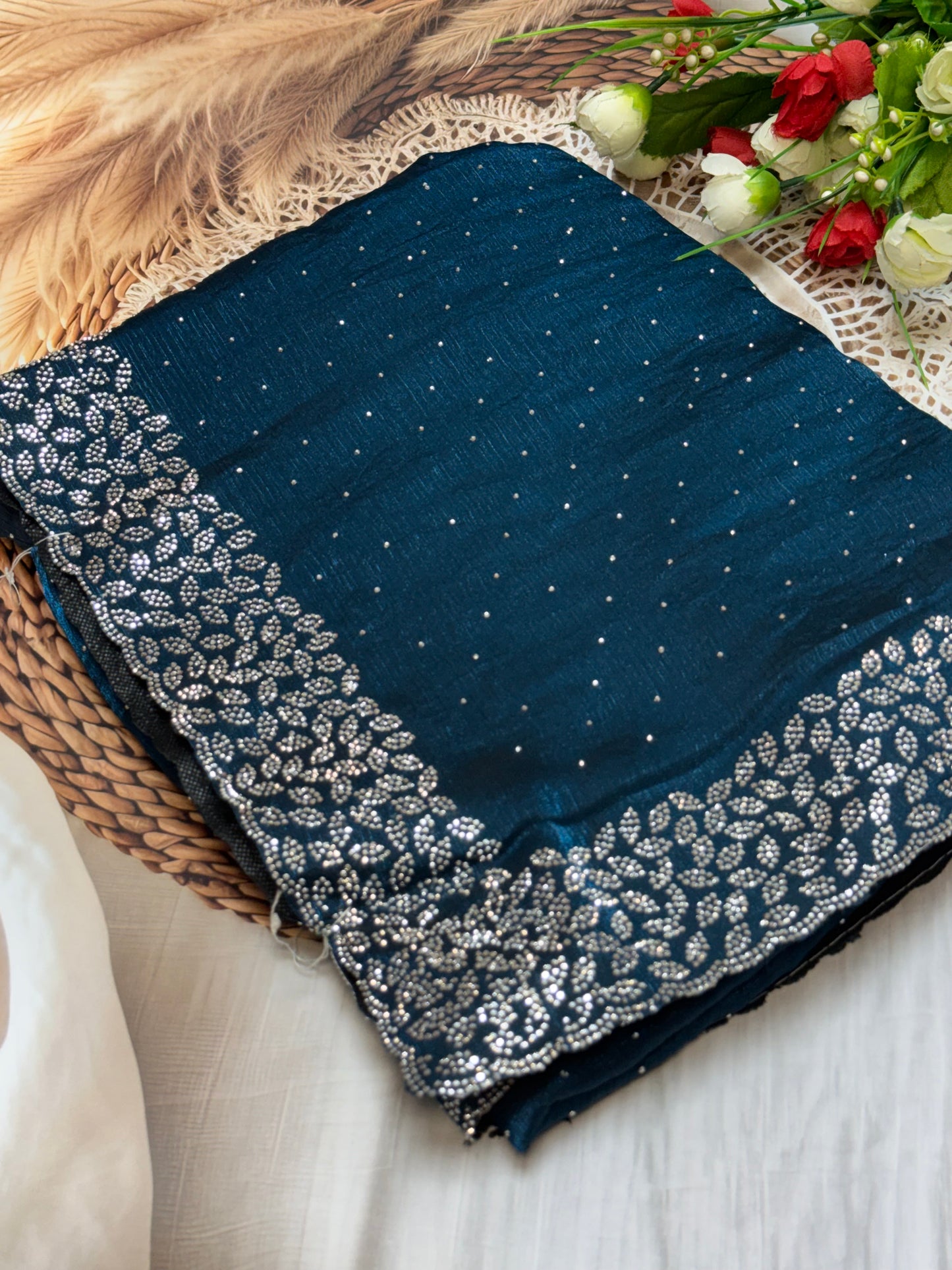 Trending space silk saree
