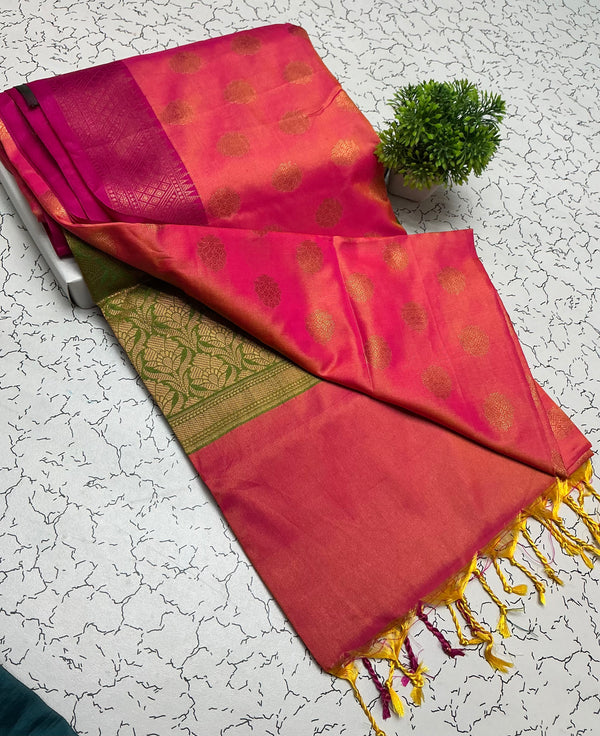 Premium semi Kanchipuram soft silk sarees