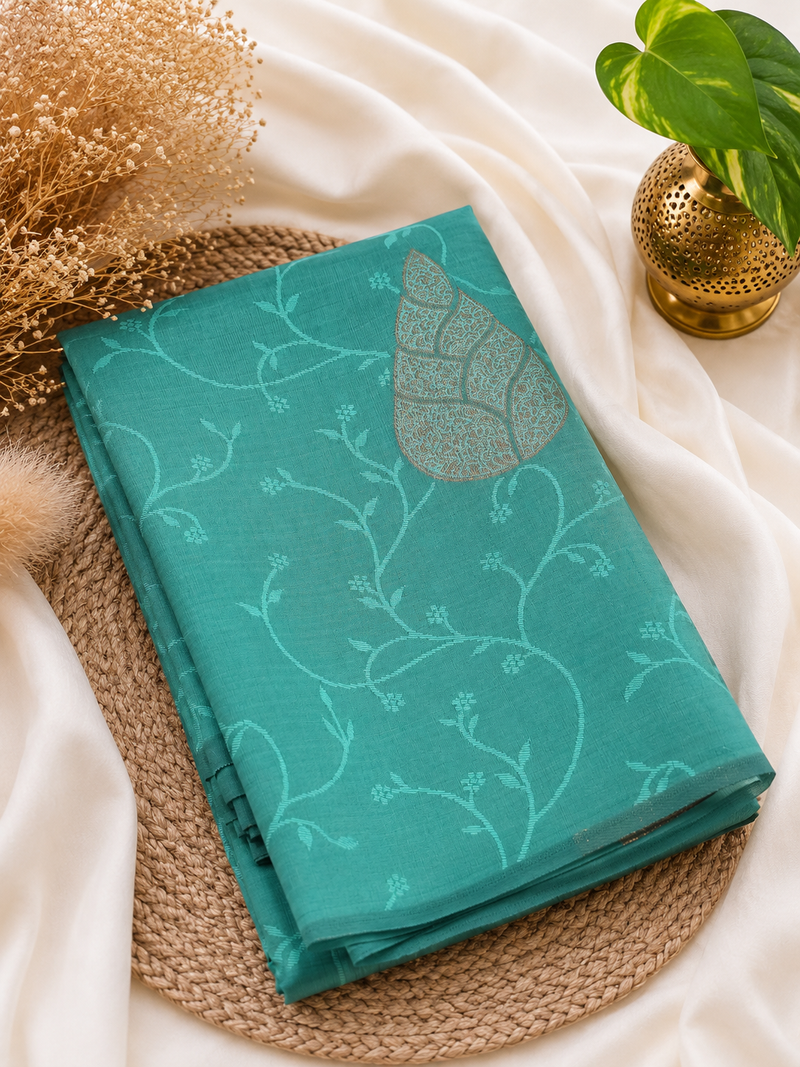 Soft Silk Saree | Aqua Teal | Hot Offer @ ₹399 | Elegant Festive Wear | Soft & Graceful Finish | Sri Nandhini Tex | Code: SNTPAOS06