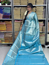 Sai Pallavi Inspired Saree – Sky Blue with Silver Zari