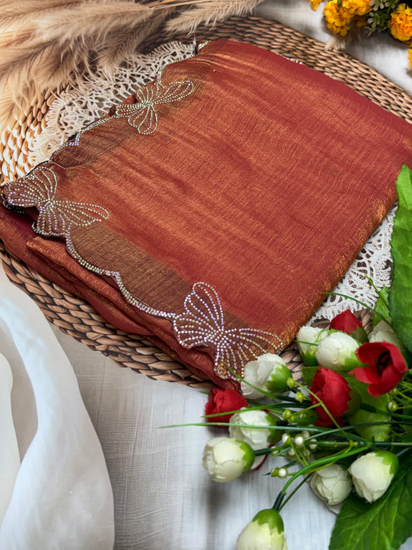 Butterfly space silk saree