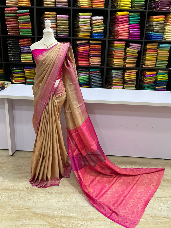 Premium Banarasi tissue silk sarees