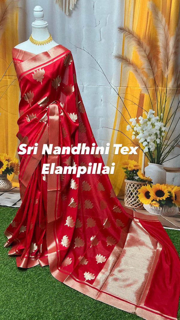 Premium semi Kanchipuram soft silk sarees
