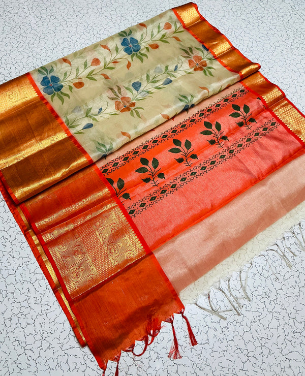 Banaras digital printed saree
