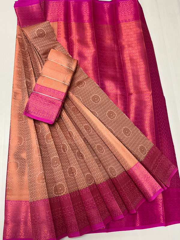 Trending semi Kanchipuram bridal vairaoosi saree’s