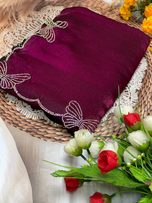 Butterfly space silk saree