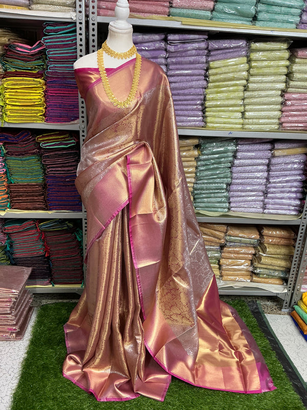 Premium Banarasi tissue silk sarees