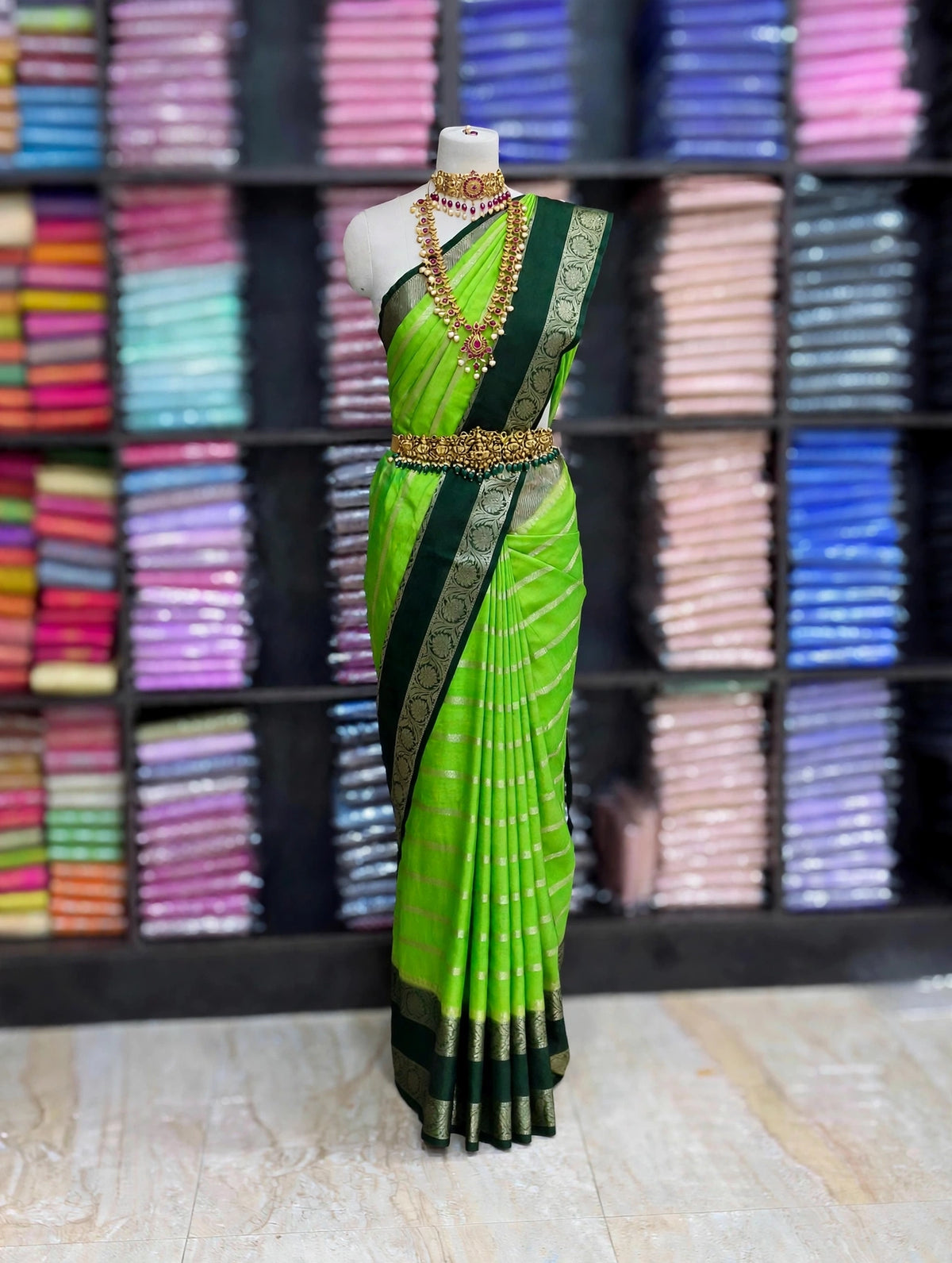 Premium Silk Saree with Contrast Zari Border | Traditional Wedding & Festive Collection | Sri Nandhini Tex