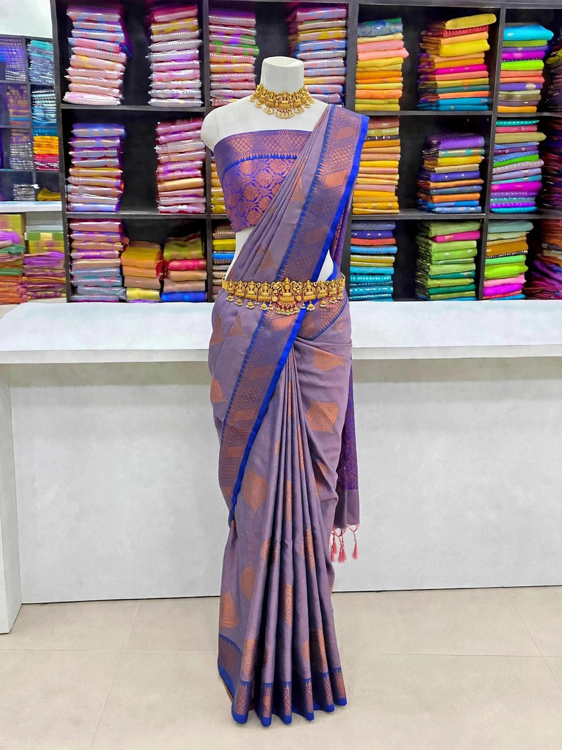 Premium Soft Silk Saree with Zari Buttas & Contrast Rich Pallu | ₹499 | Sri Nandhini Tex | SNTPSS499