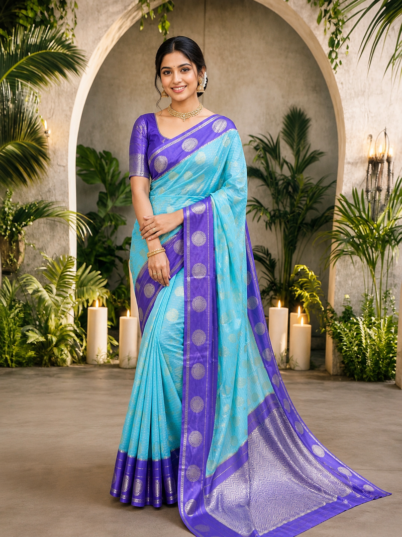 Premium Warm Silk Saree | Graceful Pastel Shades | Sri Nandhini Tex | Code: SNTWAS88