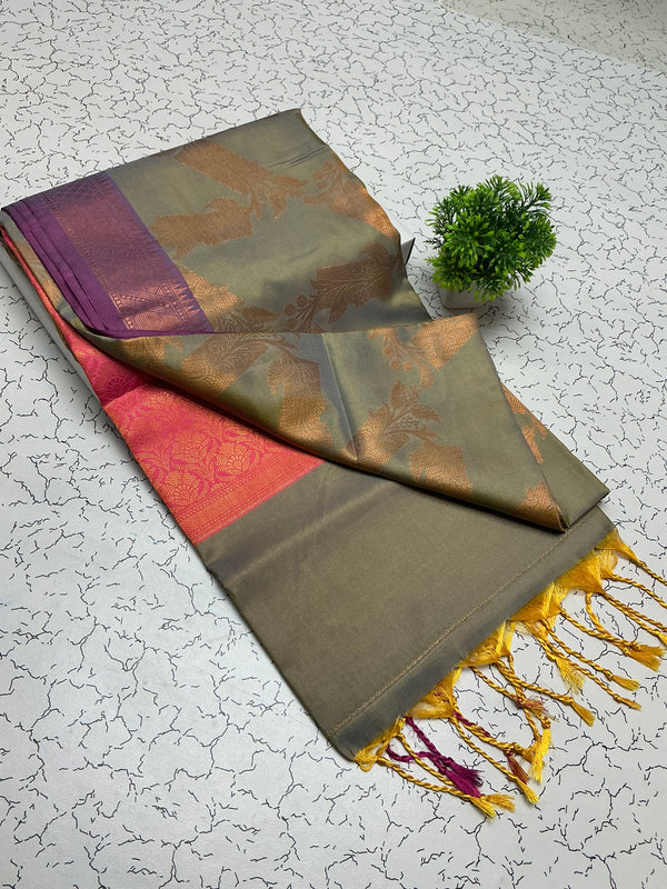 Premium semi Kanchipuram soft silk sarees