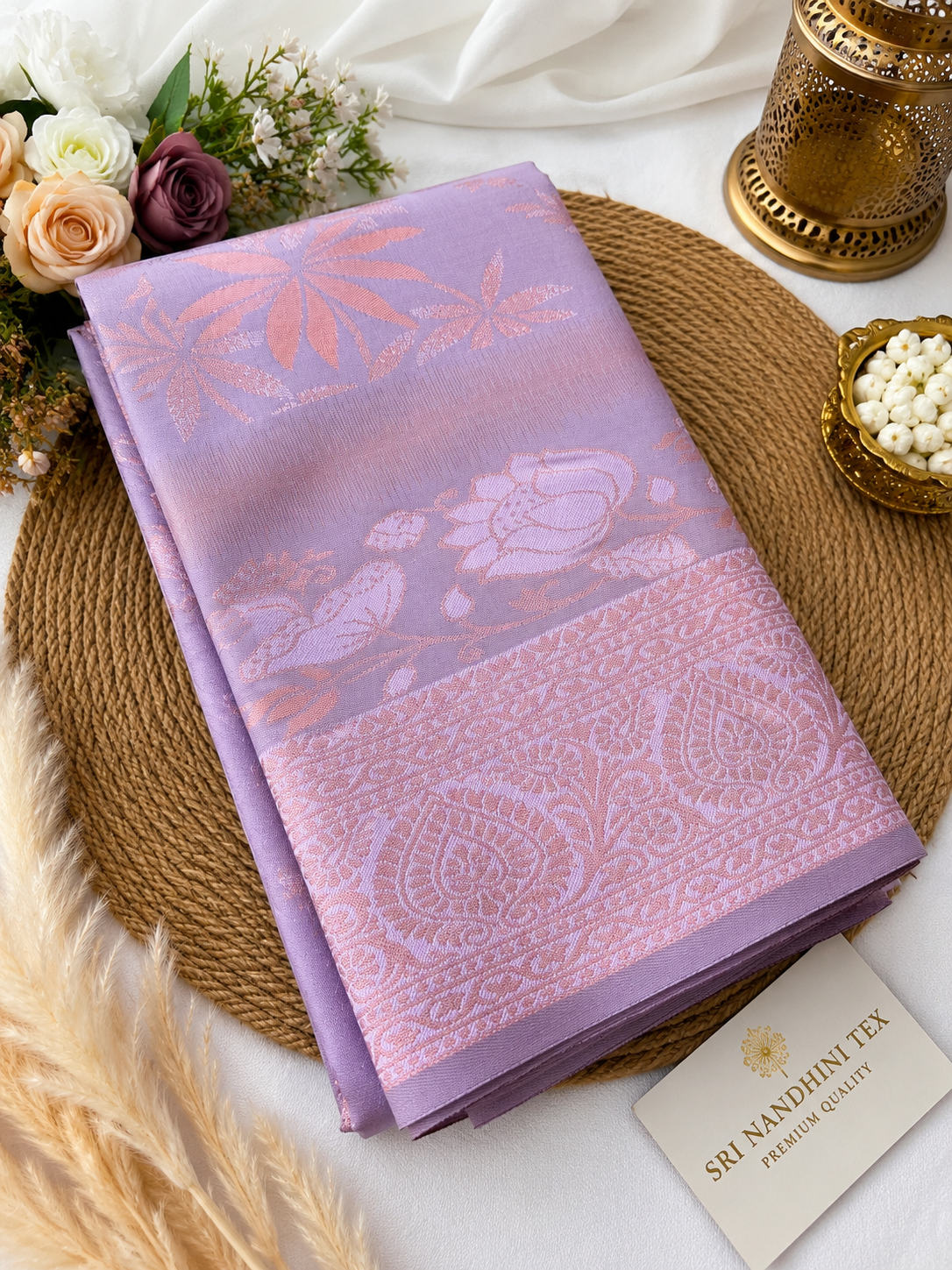 Latest Semi Kanchi Soft Silk Saree – Lavender Purple with Deep Purple Rich Pallu | Sri Nandhini Tex | SNTKS21