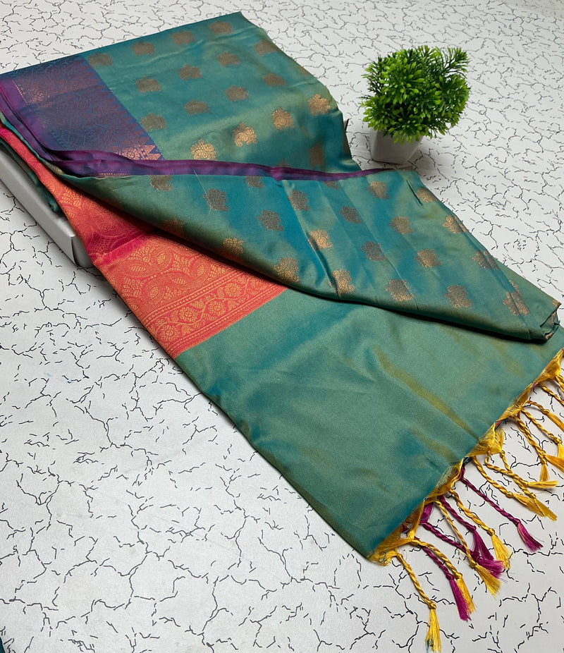 Premium semi Kanchipuram soft silk sarees