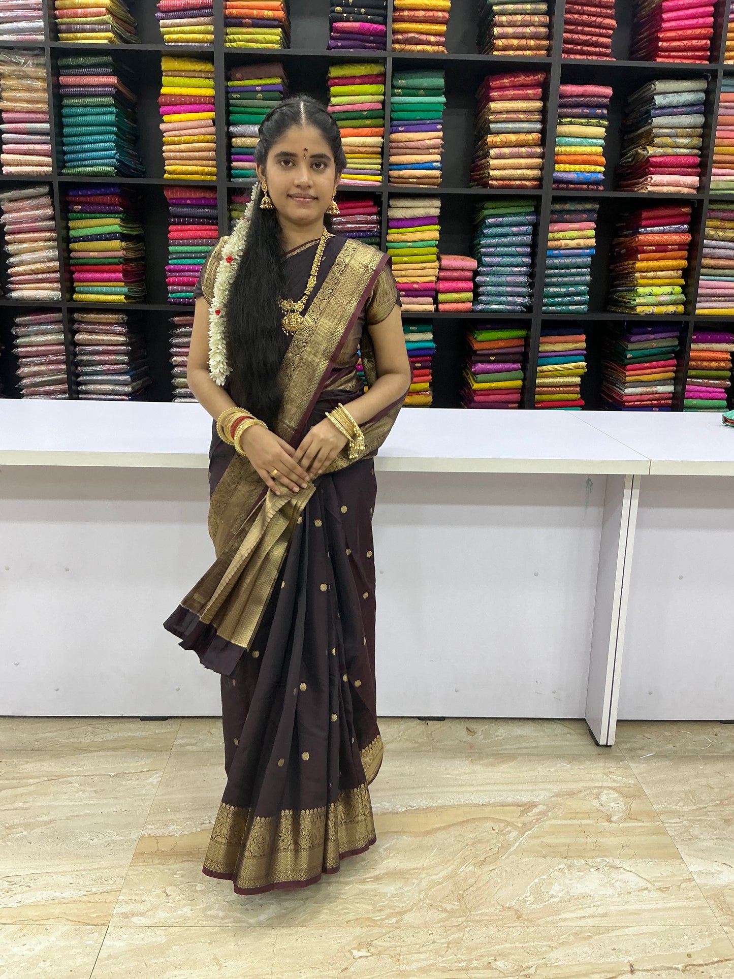 Trending Coffee Brown Soft Silk Saree | Elegant Gold Zari Weaving | Traditional Festive Wear | Sri Nandhini Tex | SNTCBS001