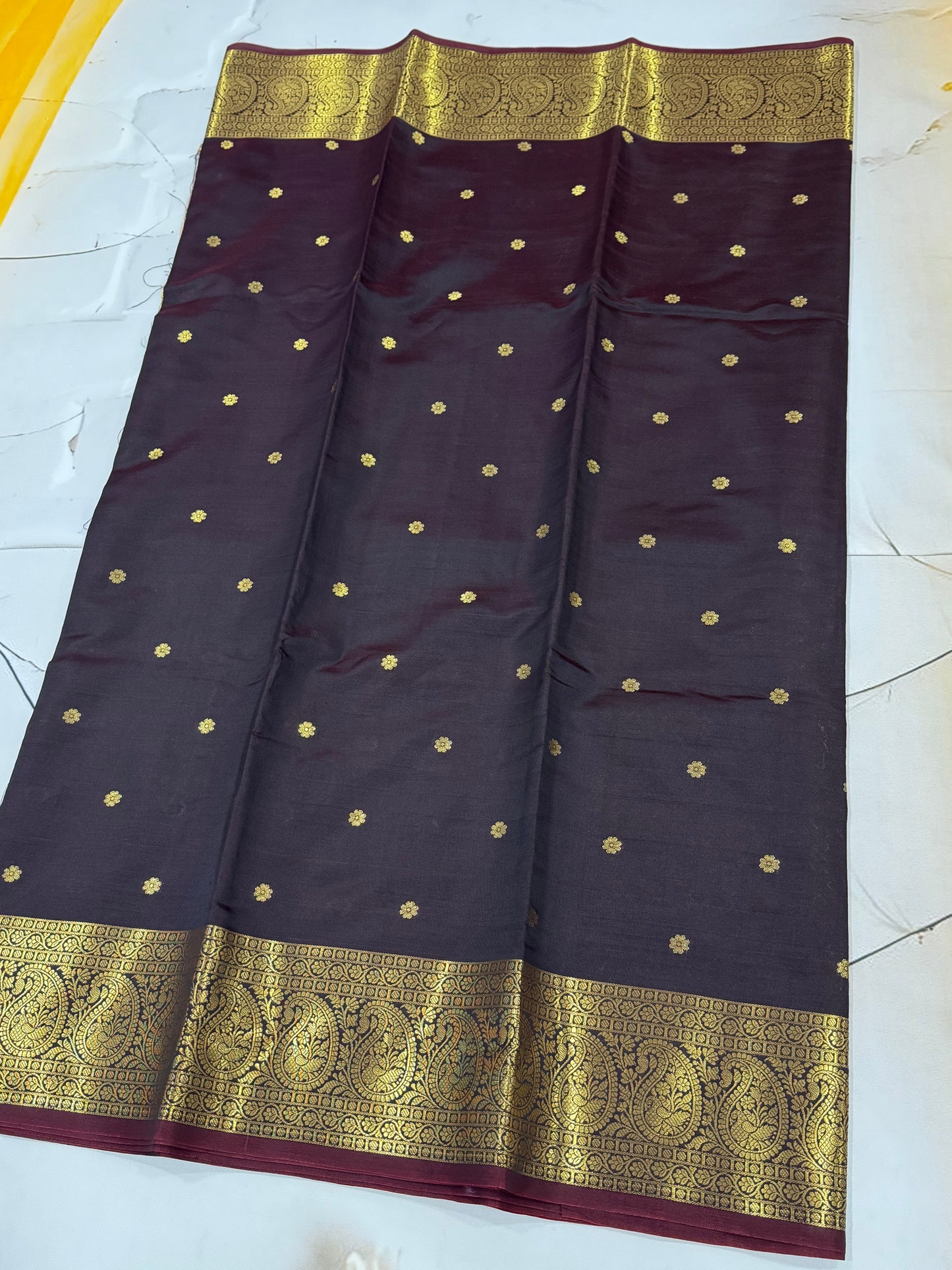 Premium Banaras Soft Silk Saree
Code: BSSCB001
Colour: Coffee Brown