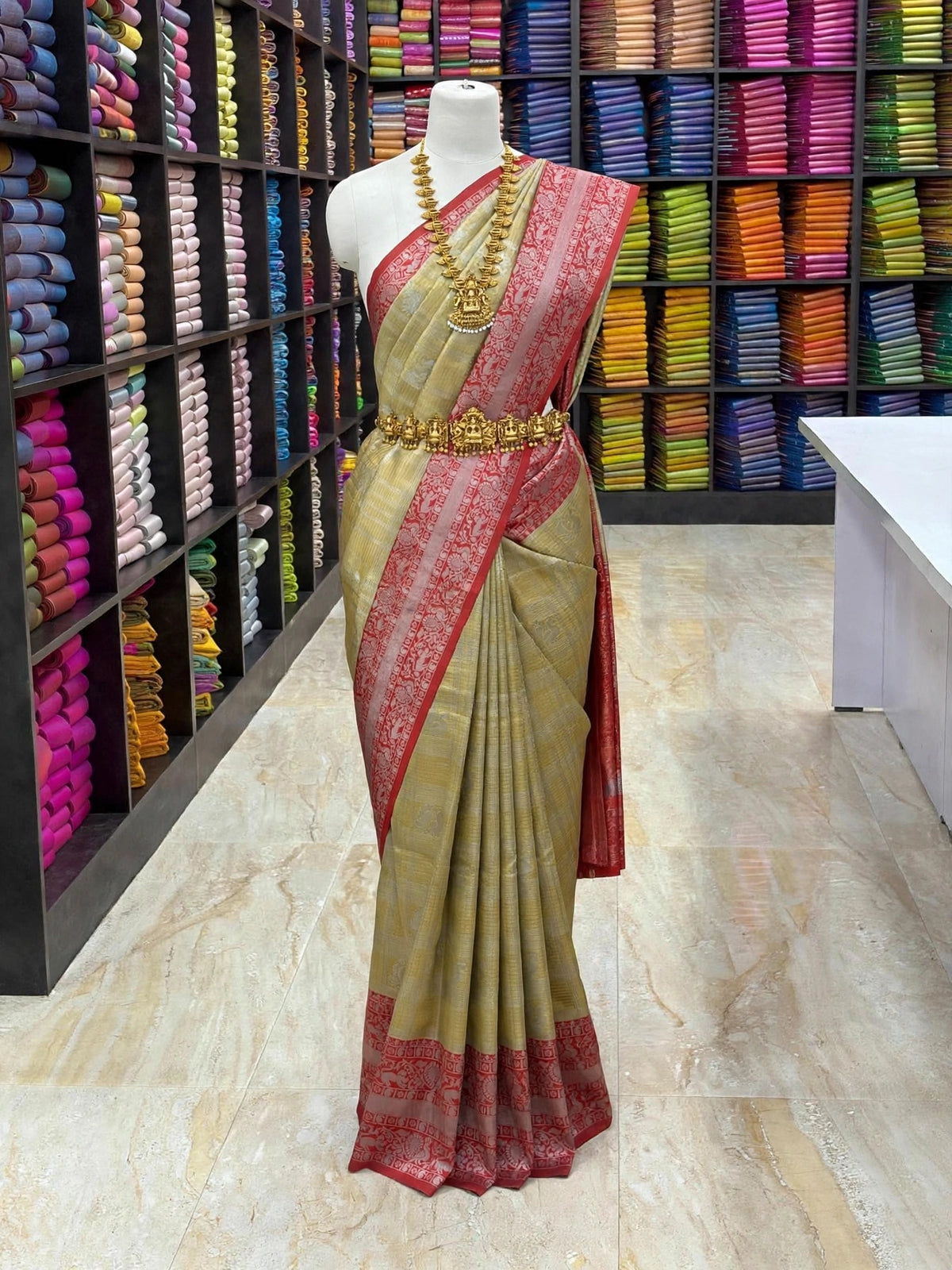 Premium Bridal Silk Saree with Silver Zari Weaving & Rich Contrast Border | Sri Nandhini Tex | SNTSZW001