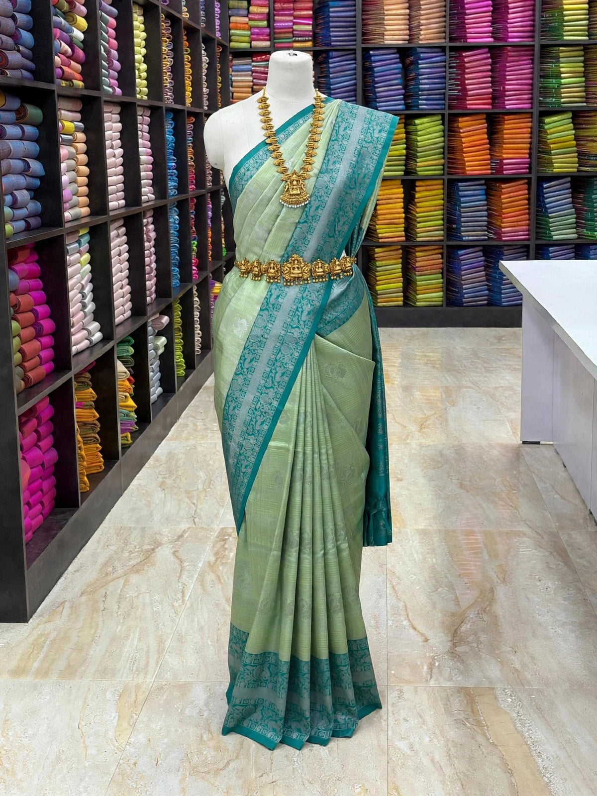 Premium Bridal Silk Saree with Silver Zari Weaving & Rich Contrast Border | Sri Nandhini Tex | SNTSZW001
