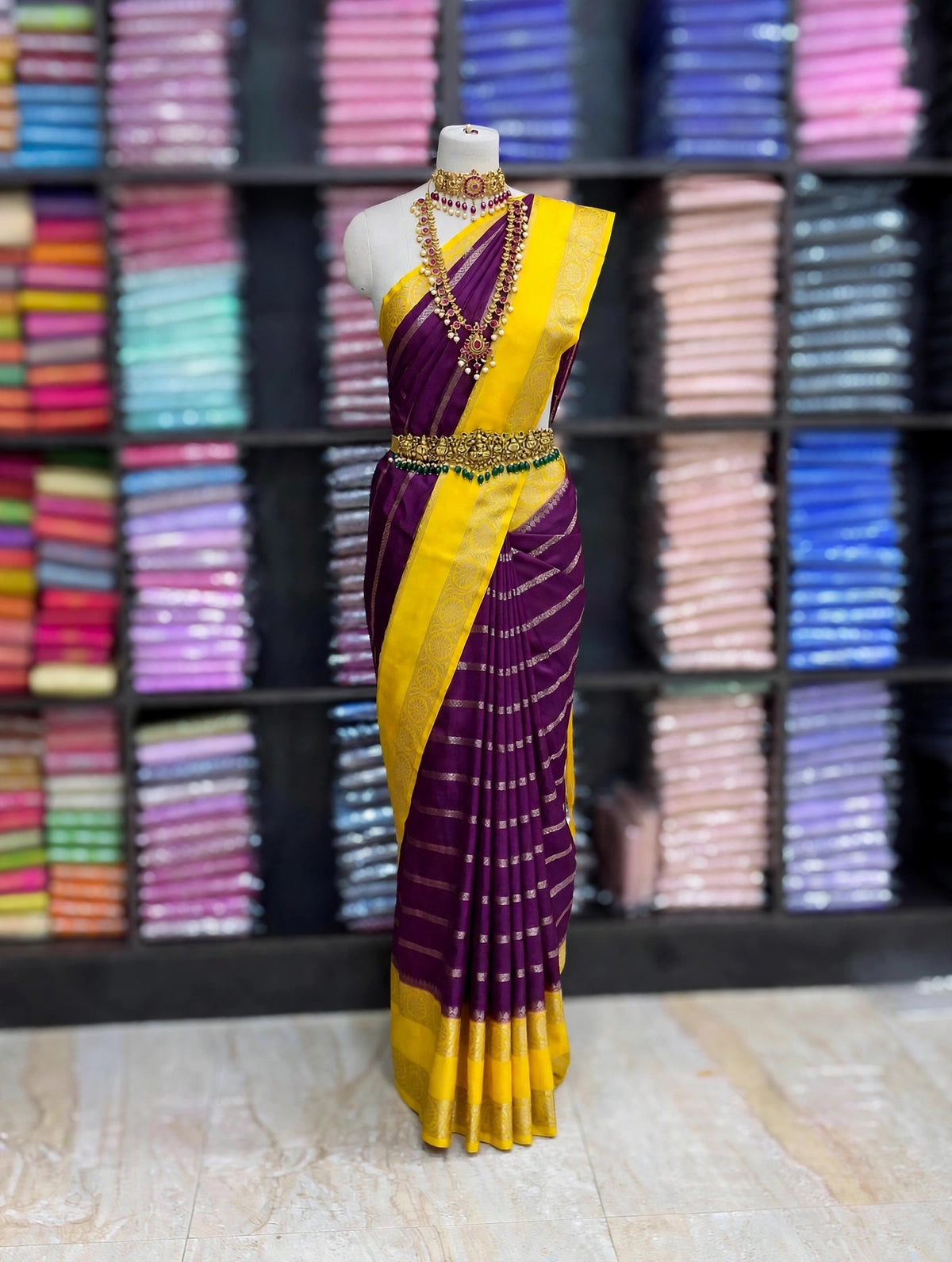 Premium Silk Saree with Contrast Zari Border | Traditional Wedding & Festive Collection | Sri Nandhini Tex