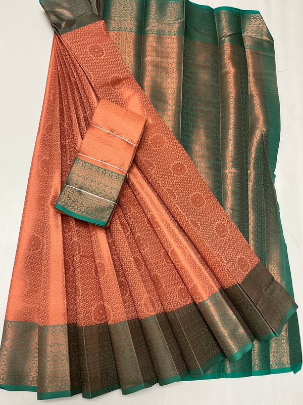 Trending semi Kanchipuram bridal vairaoosi saree’s