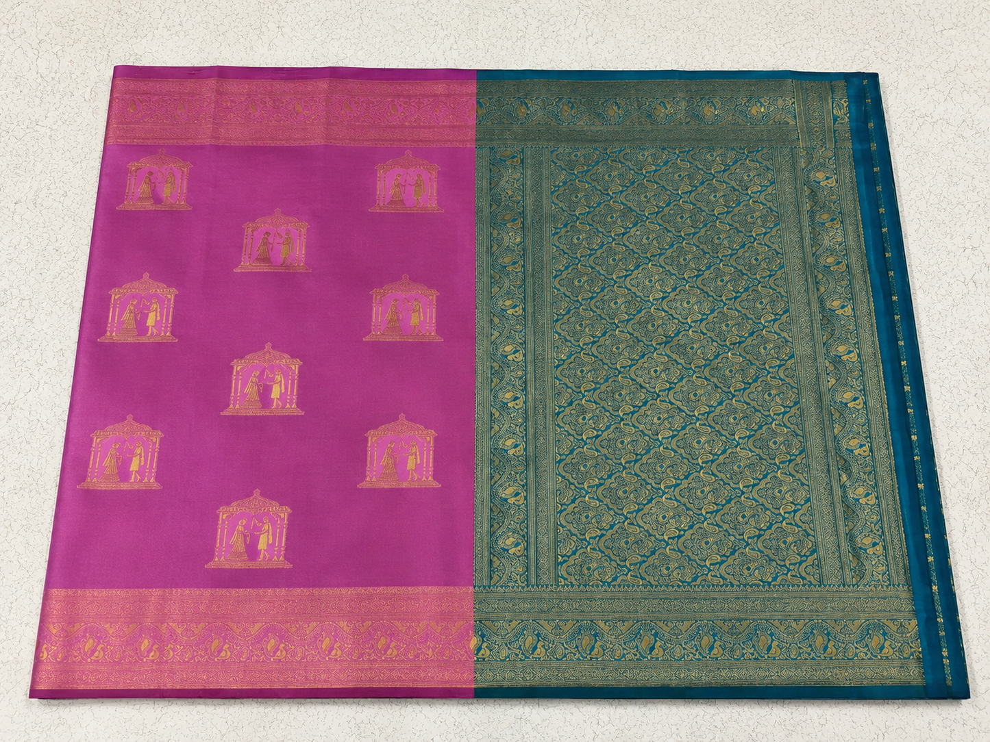 Pallaku soft silk | Best Selling Sarees | Offer at Just @350+shipping | Pink with teal green contrast | Sri Nandhini Tex | Code ; SNTPAOS50