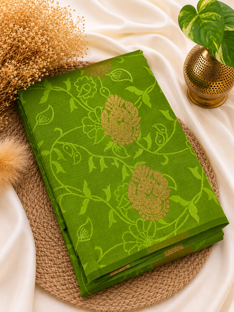 Soft Silk Saree | Parrot Green | Hot Offer ₹399 | Elegant Festive Wear | Soft & Graceful Finish | Sri Nandhini Tex | Code: SNTPAOS24