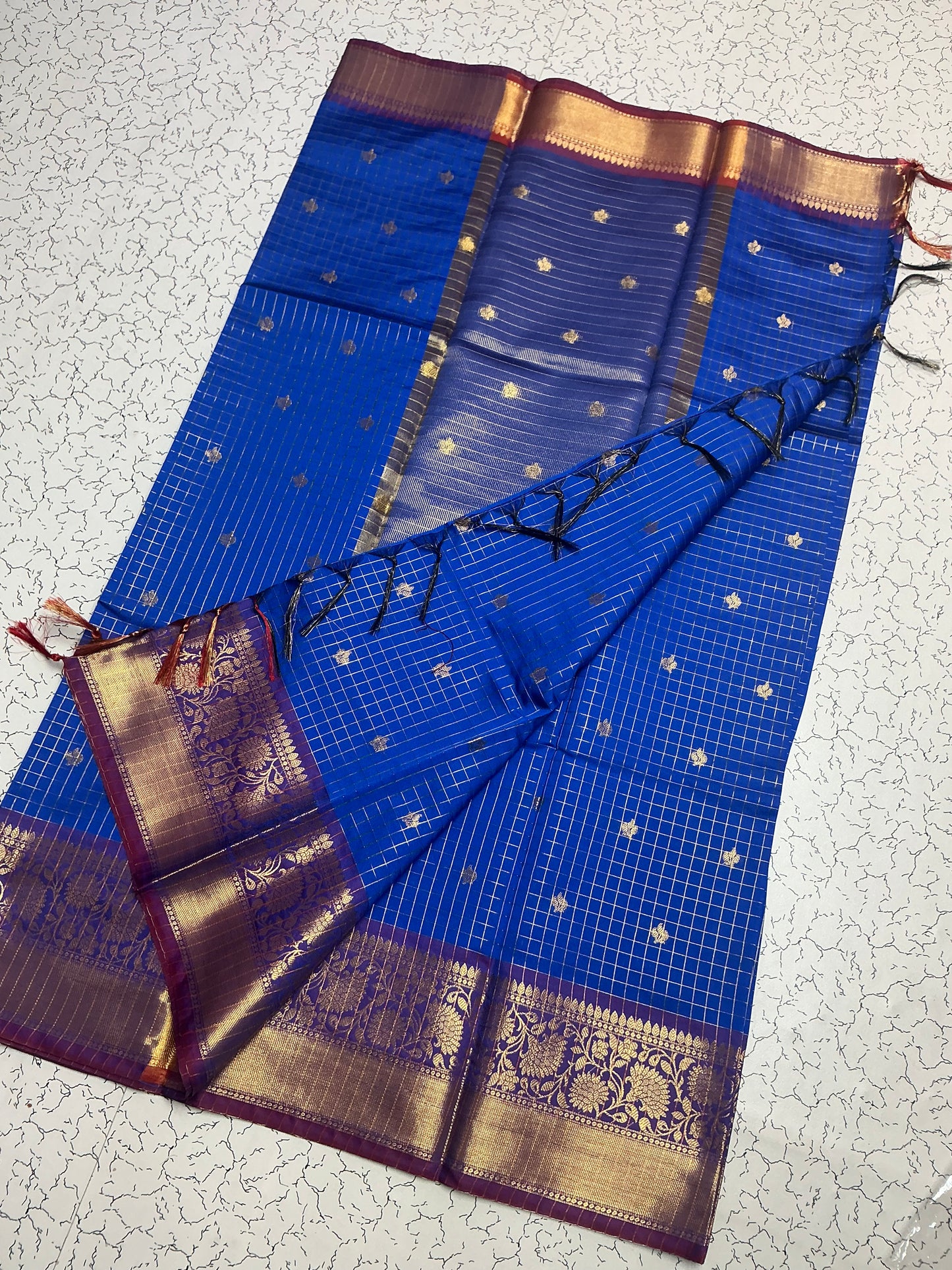 Premium Banaras Soft Silk Saree | Royal Blue | Sri Nandhini Tex | Code: SNTBS02