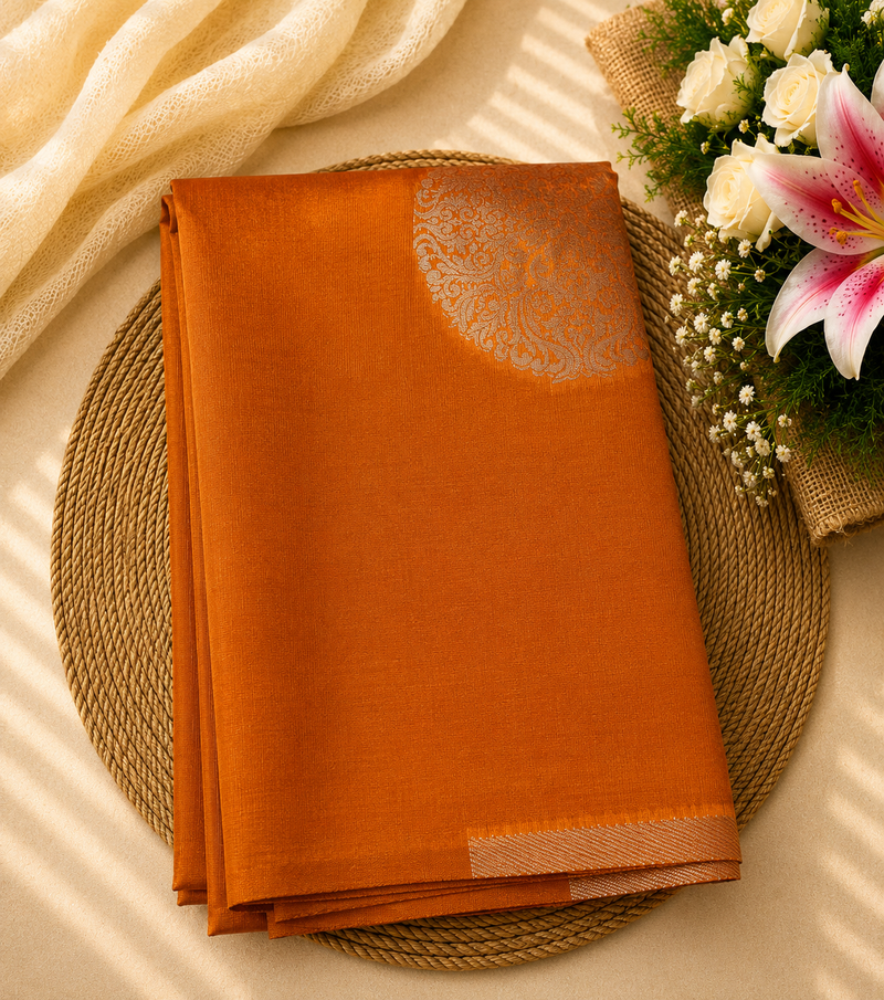 Semi Soft Silk Offer Saree | coral Orange| Premium Traditional Finish | Sri Nandhini Tex | Code: SNTAOS07