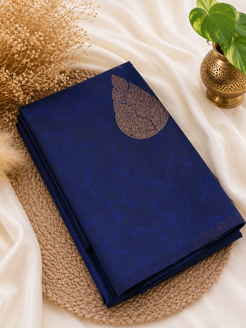 Soft Silk Saree |Navy Blue | Hot Offer @ ₹399 | Elegant Festive Wear | Soft & Graceful Finish | Sri Nandhini Tex | Code: SNTPAOS07