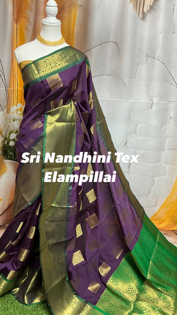 Premium semi Kanchipuram soft silk sarees