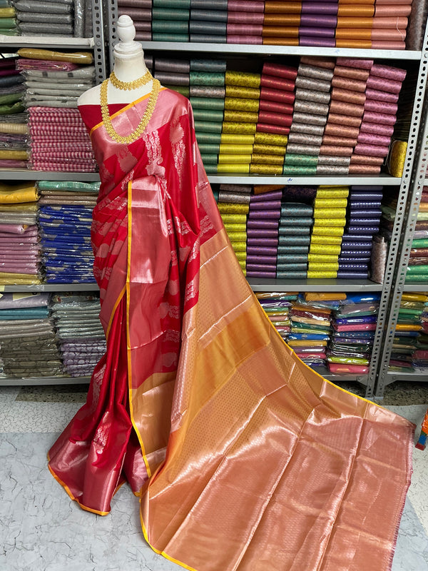 Trending silver bridal soft silk sarees