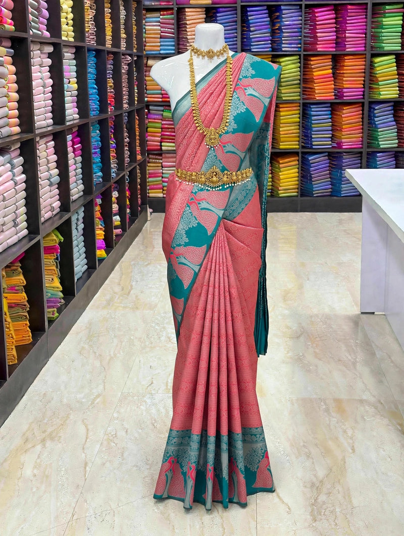 Premium Mayil Silk Saree | Soft Texture & Silver Zari Weaving | Best quality | Sri Nandhini Tex