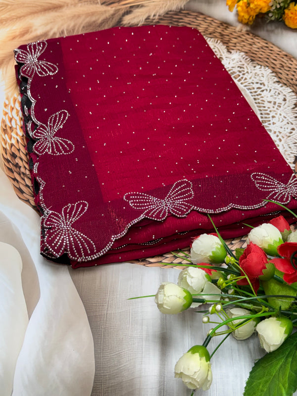 Butterfly space silk saree