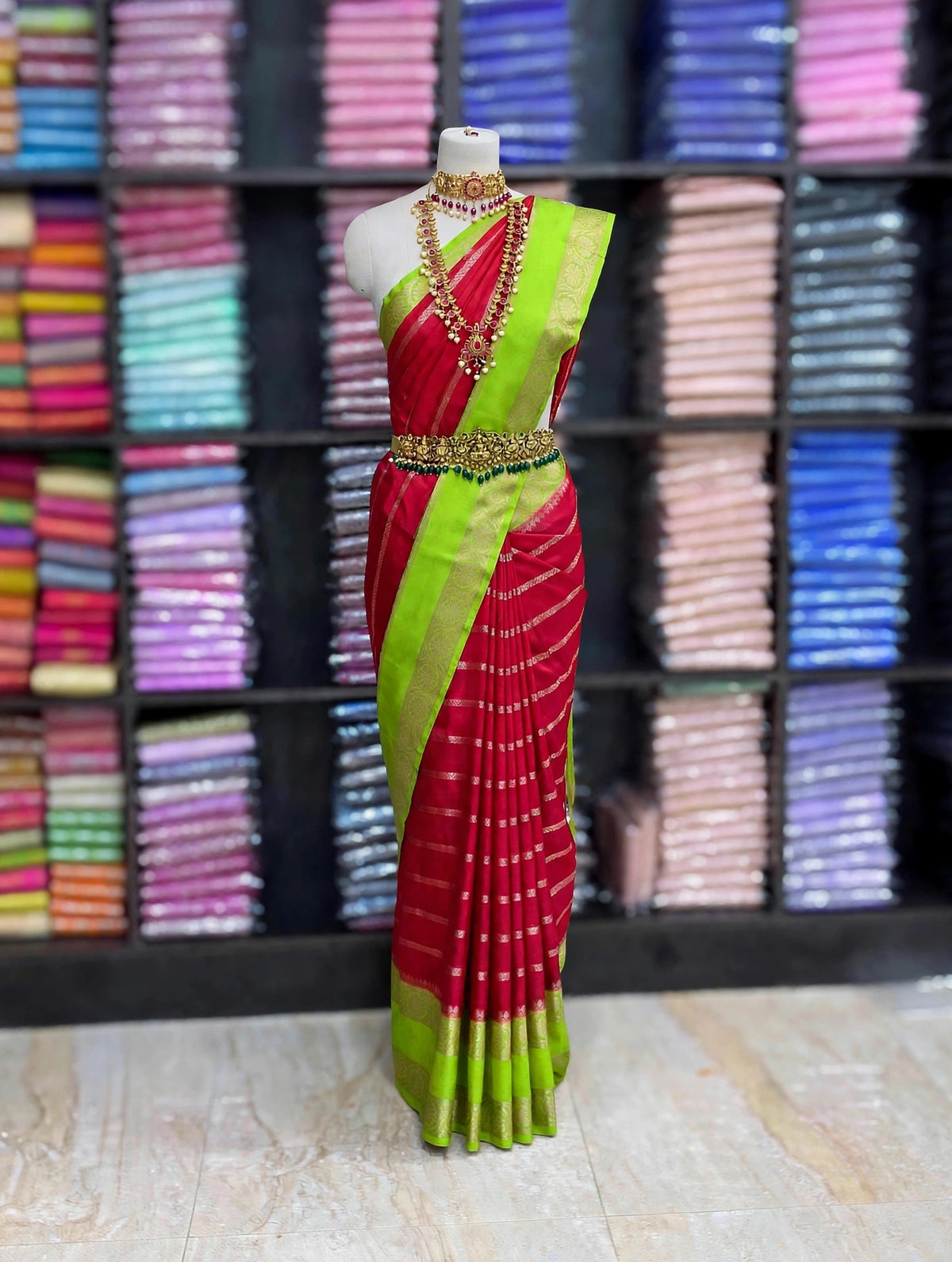 Premium Silk Saree with Contrast Zari Border | Traditional Wedding & Festive Collection | Sri Nandhini Tex