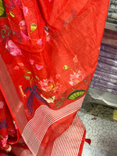 Linen digital soft cotton sarees
