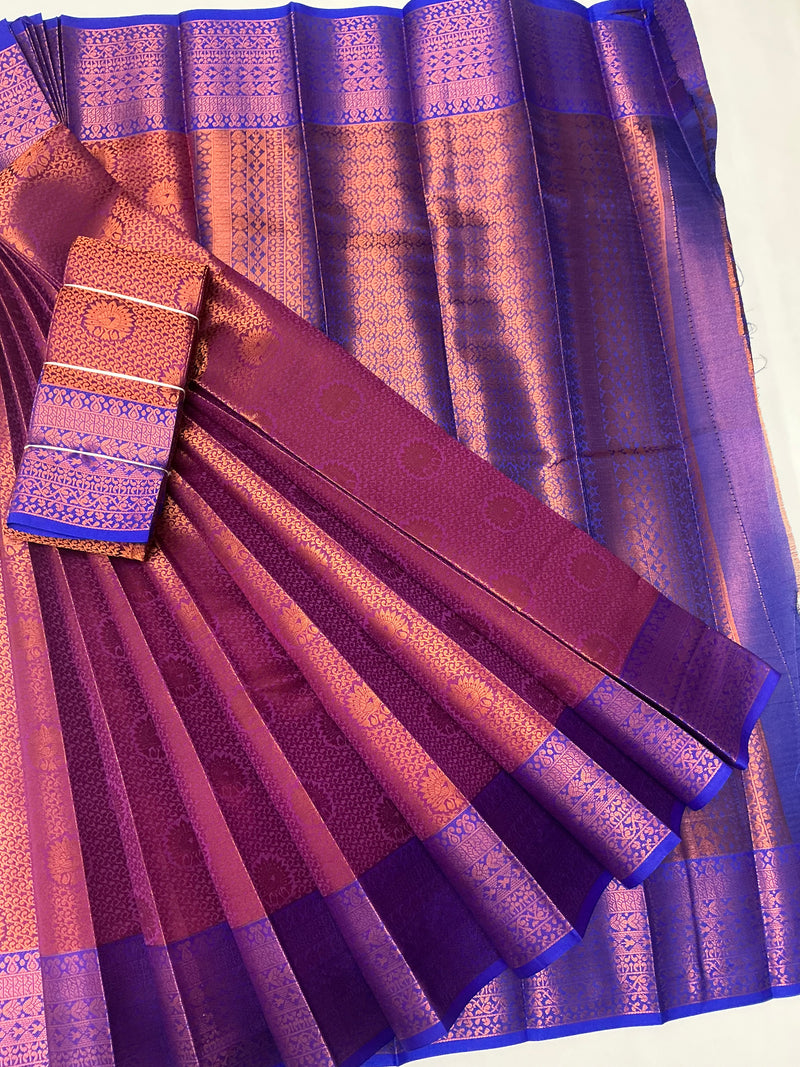 Trending semi Kanchipuram bridal vairaoosi saree’s