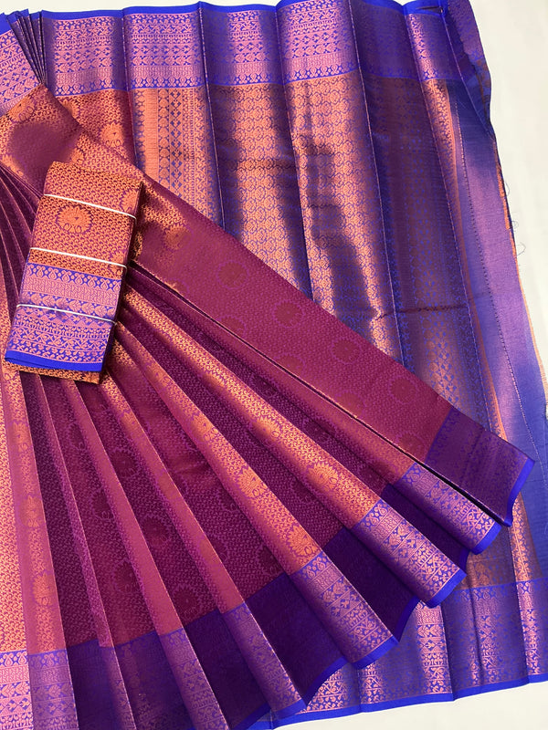 Trending semi Kanchipuram bridal vairaoosi saree’s