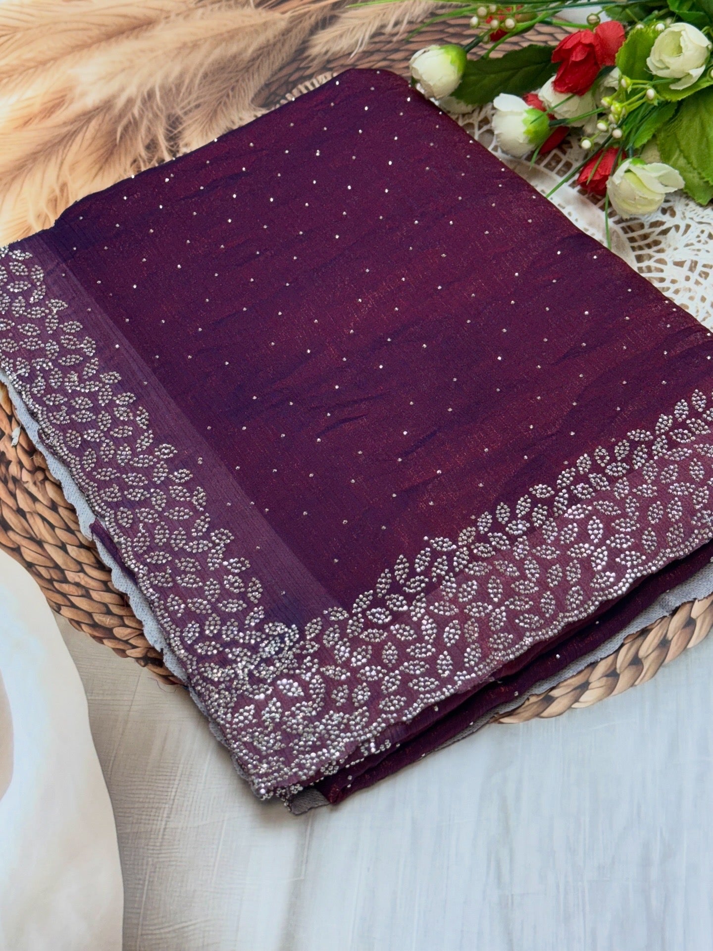 Trending space silk saree