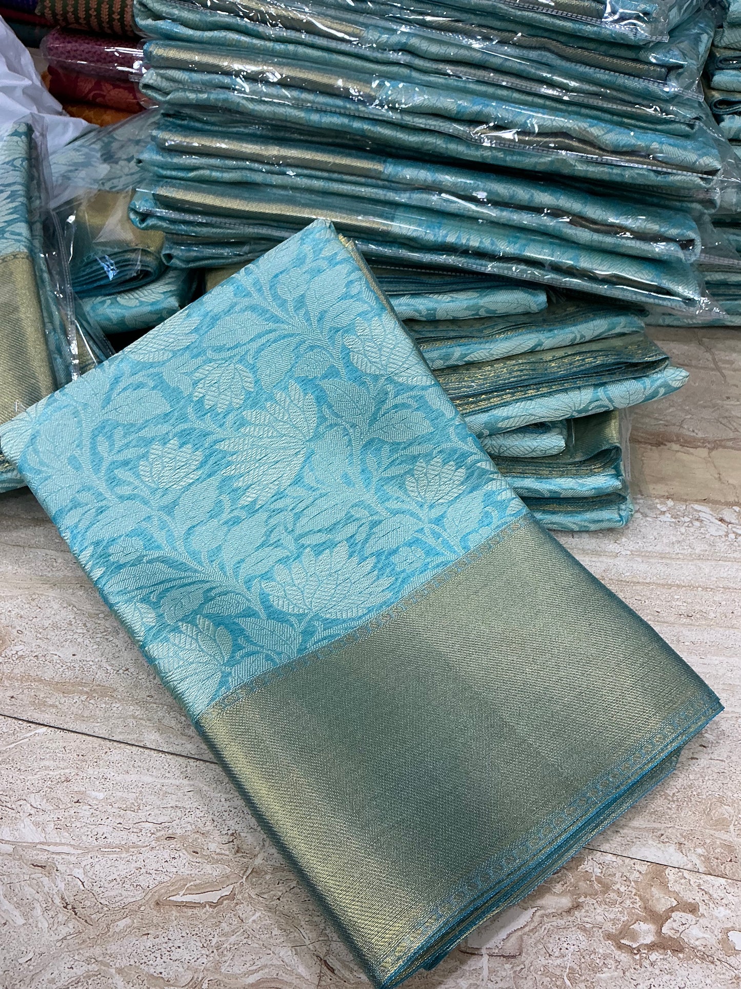 Premium Banarasi tissue silk sarees