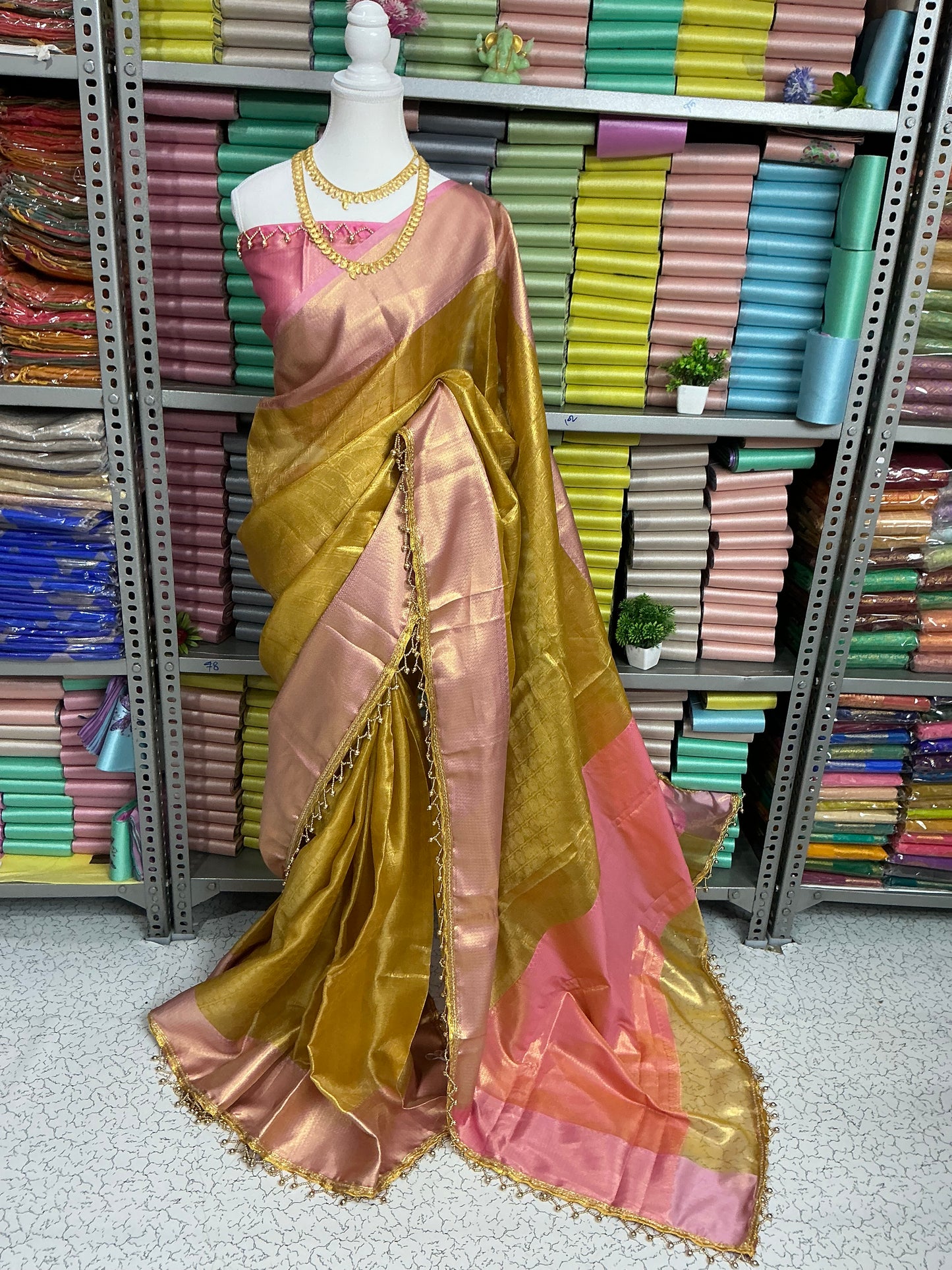 Premium Banarasi tissue silk sarees