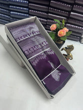 Peacock, silver bridals saree purple silver