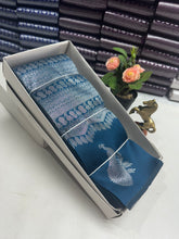 Peacock silver Bridal Saree petrol blue