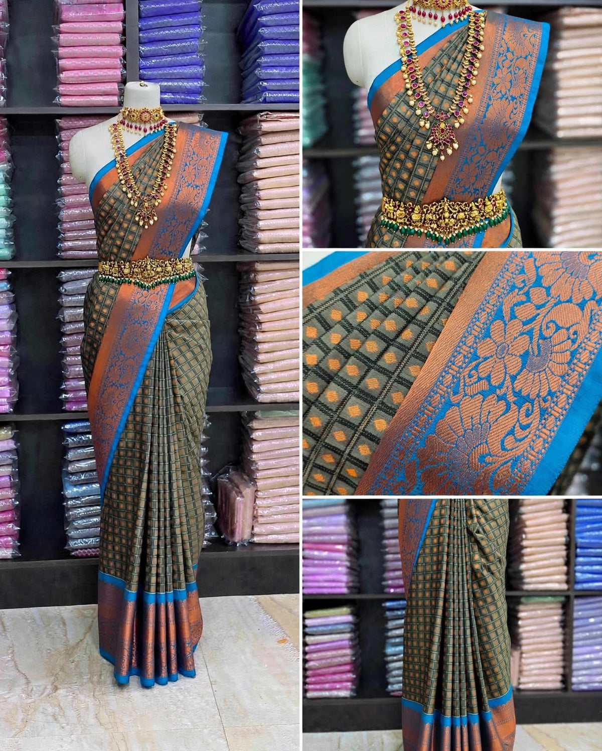 Premium Elampillai Silk Sarees with Rich Copper Zari Floral Border & Traditional Butta Design | Wedding & Festive Wear Sarees | Sri Nandhini Tex