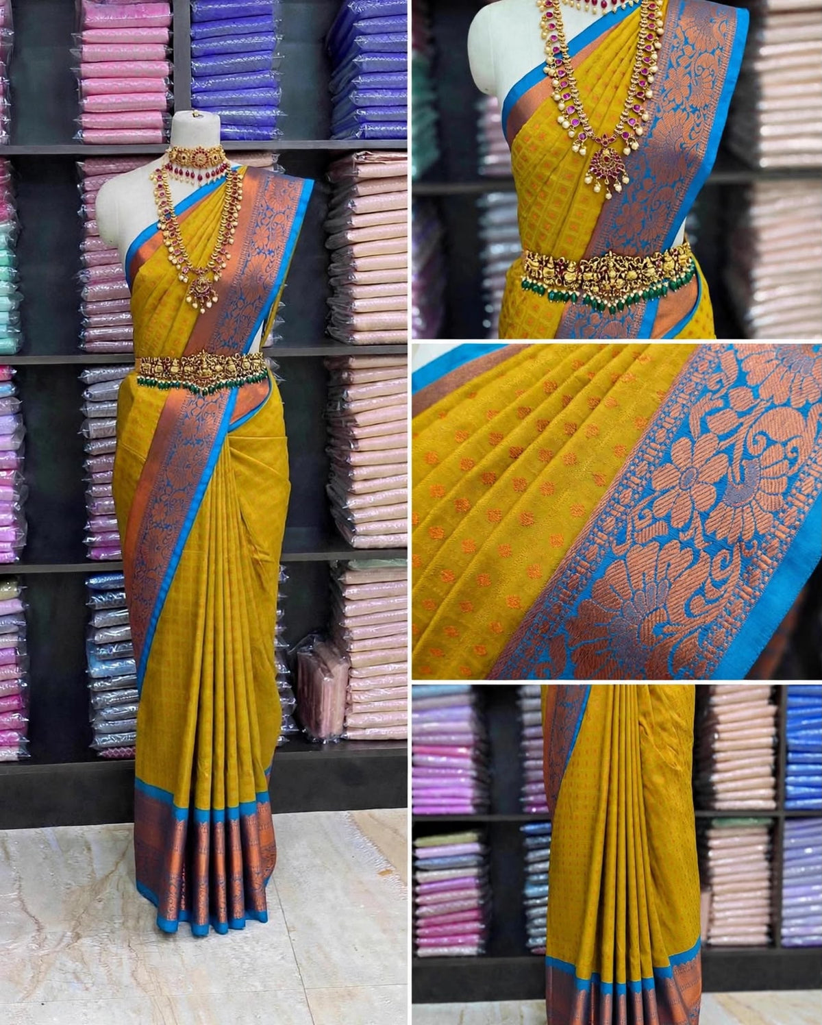 Premium Elampillai Silk Sarees with Rich Copper Zari Floral Border & Traditional Butta Design | Wedding & Festive Wear Sarees | Sri Nandhini Tex