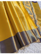 Jyothika Inspired Saree – Mustard Yellow with Contrast Violet Border