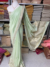Semi Kanchipuram Soft Silk Saree – Light Pistachio Green with Zari