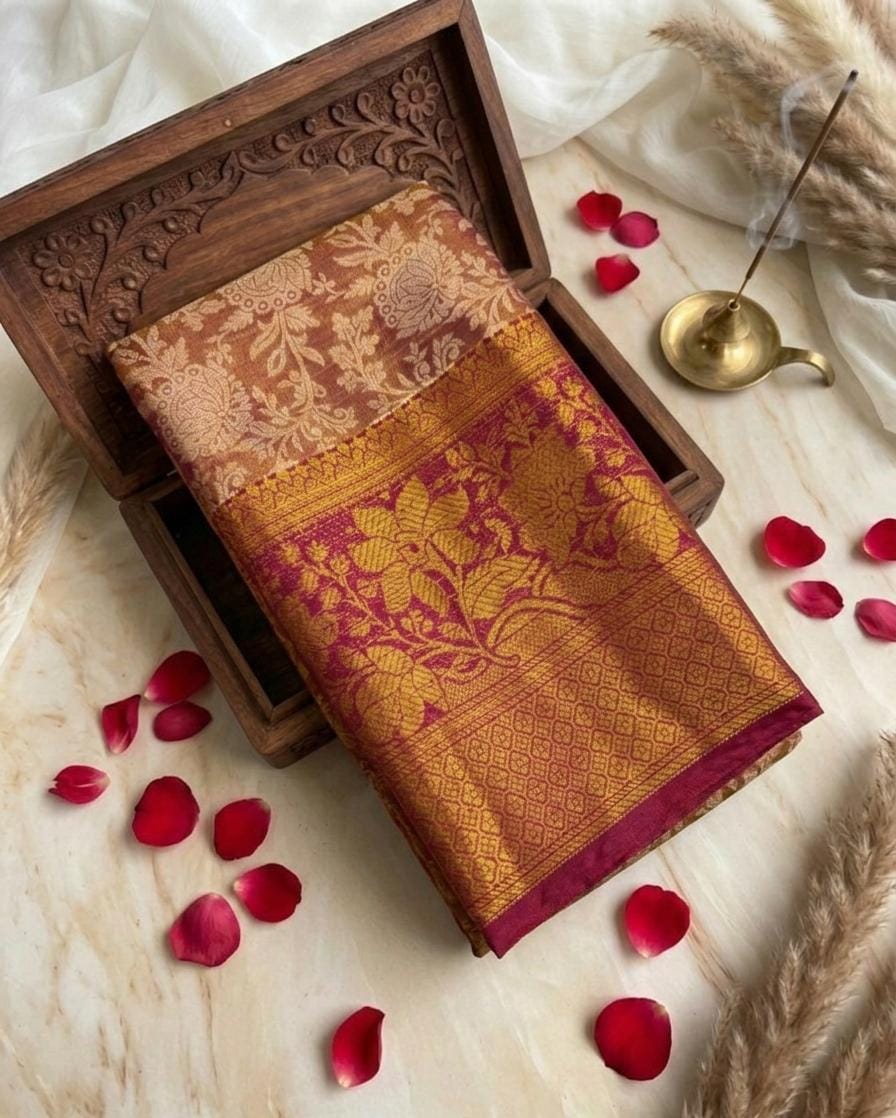 One gram gold saree